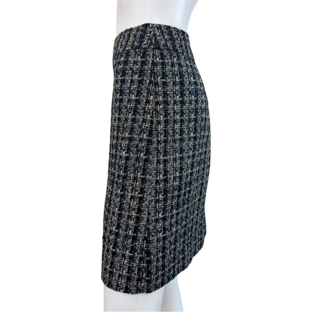 J. Crew Navy Tweed Skirt Size 14 O0705 - Picture 4 of 11